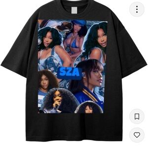 Black Graphic T-Shirt with SZA Design